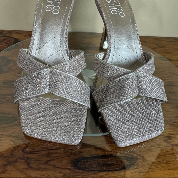 Franco Sarto Rania Ankle Strap Sandal - platinum glitter - size 6 - Picture 13 of 16